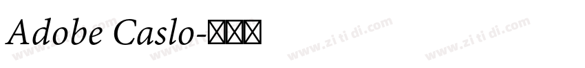 Adobe Caslo字体转换